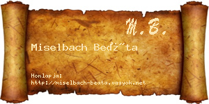 Miselbach Beáta névjegykártya